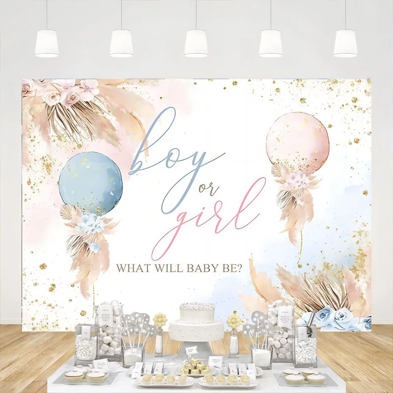 

Богемный розовый или синий фон для фотосъемки с искусственными травами