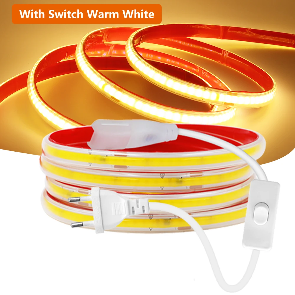 

COB светодиодная лента 220В водонепроницаемая