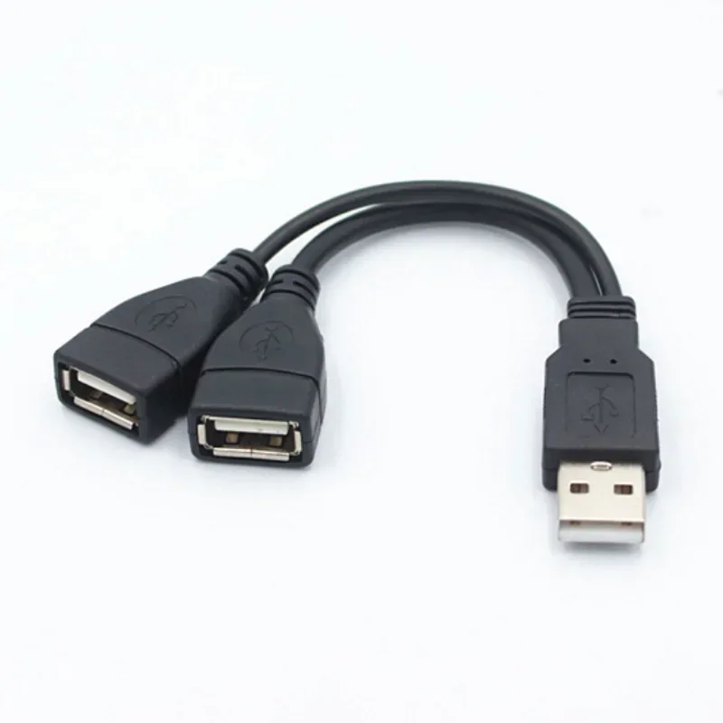 

1 Male Plug To 2 Female Socket USB 2.0 Extension Line Data Cable Power Adapter Converter Splitter USB 2.0 Cable 15/30cm Adapters