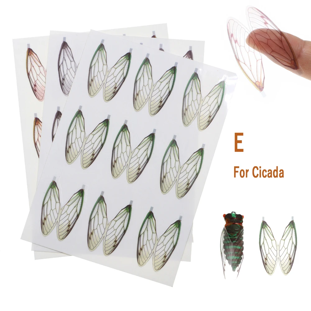 Wifreo 2 Packs Realistic Fly Wing Pre-cut Fly Tying Insect Wings Synthetic Stonefly Mayfly Bottle fly Trout Lure Tying Materials images - 6