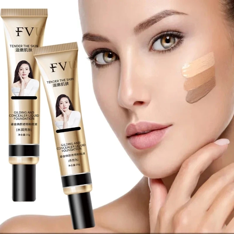 

FV-Face Liquid Foundation 30g Base Cream Concealer Long-lasting Concealer Oil Control Waterproof Soft Professional Facial Makeup