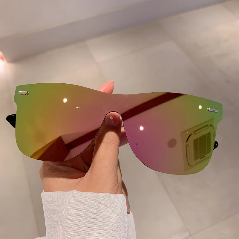 

GM LUMIAS Rimless Sunglasses Men Fashion Mirror Lens Outdoor Shades Women Trendy Square New Brand Design UV400 Driving Eyewear