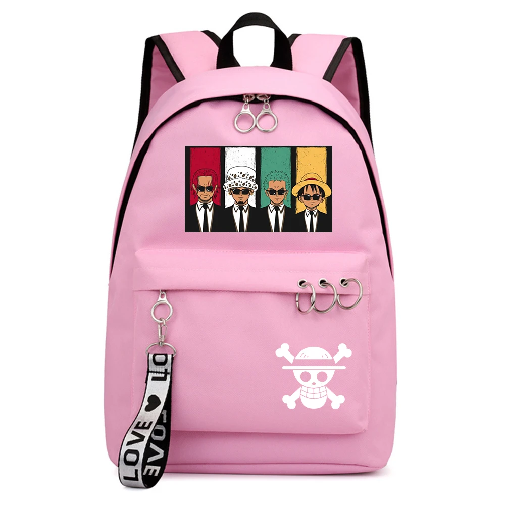 

Anime One Piece Knapsack Boys Girls Schoolbag Packsack Zipper Backpack Shoulders Fashion Laptop Bag Teenger Student Bookbag Gift