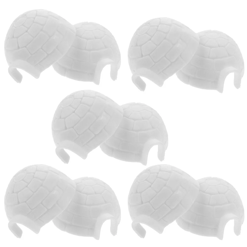 

10 Pcs Igloo Model Cartoon Figurines Toys Household Kids Plastic Child Decor