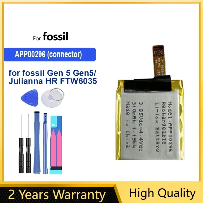 Сменный аккумулятор 310 мАч APP00296 для fossil Gen 5 gen5 Julianna HR FTW6035