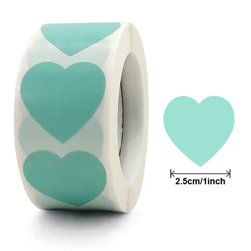 

Сердечные стикеры из крафт-бумаги 500 шт.