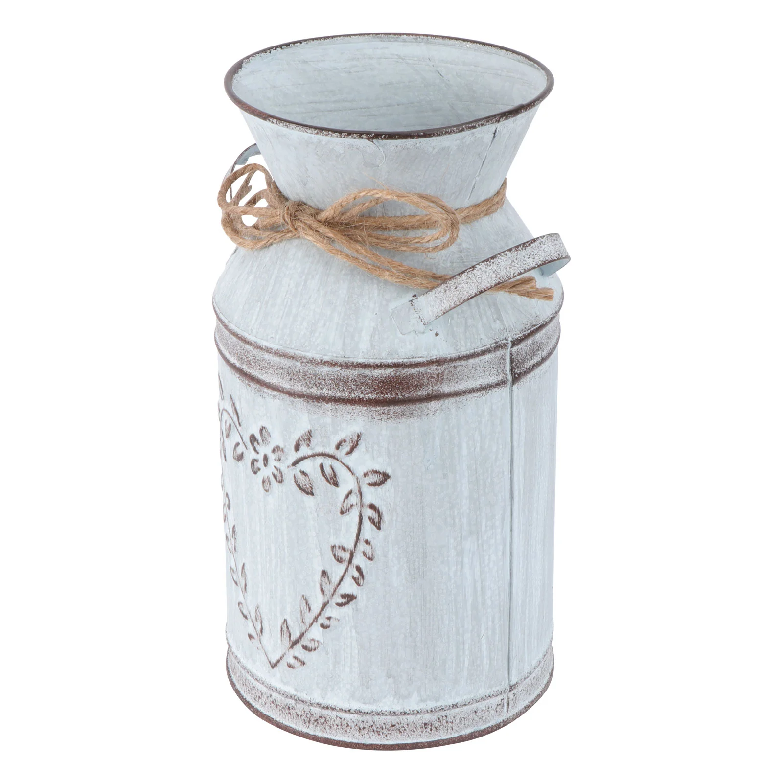 

Flower Vase Metal Bucket Rustic Pots Vintage Pot Planter Indoor Can Jug Farmhouse Pitcher Shabby Chic Planters Galvanized French