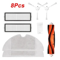 8pcs mi robot vacuum cleaner parts replacement kit for xiaomi robo2 robot s50 s51 main brush filters side brushes accessories