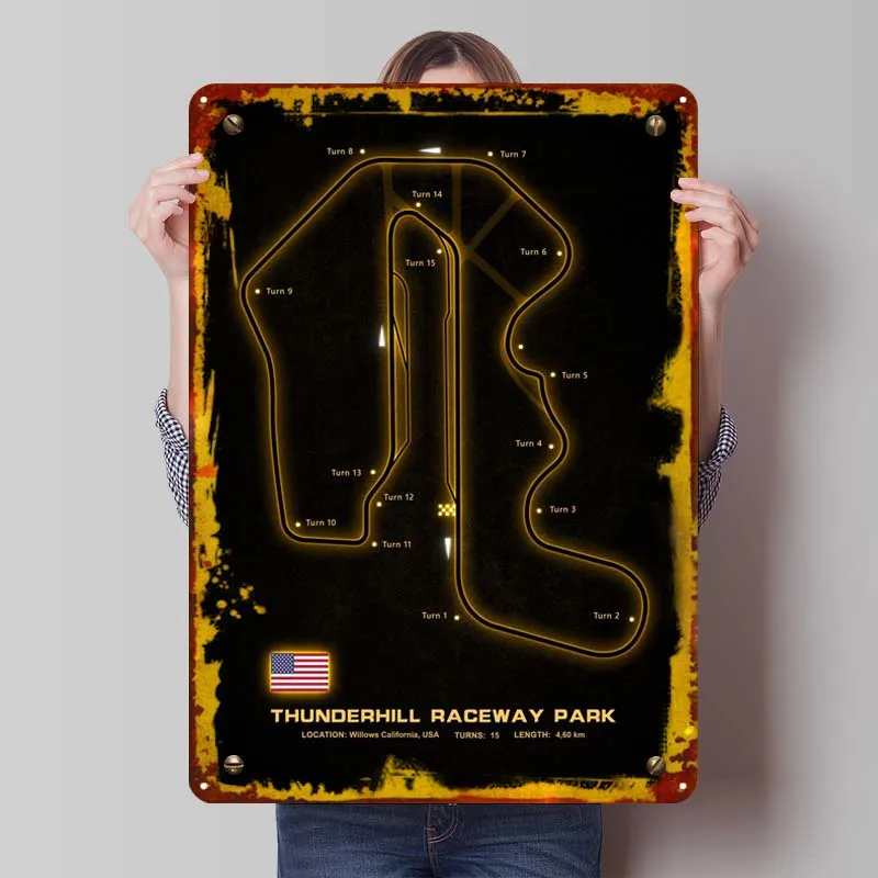 Холщовая вывеска Thunderhill спортивный постер украшение комнаты игровые
