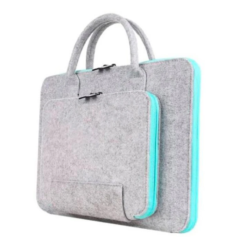 13/14/15 Inch Portable Felt Solid Color Computer Bag Business Style Tablet Computer Power Supply All-in-one Bag