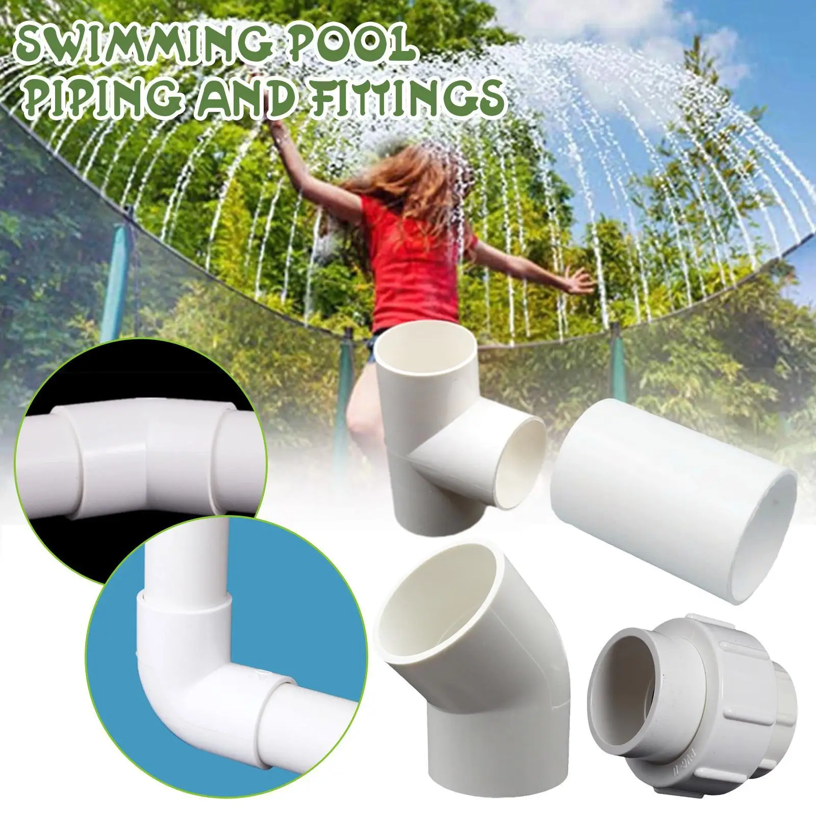 

20mm White PVC Pipe Connector Fittings Straight Elbow Tee Cross Connector Water Pipe Adapter 3 Ways Joints Coupler For Aquarium