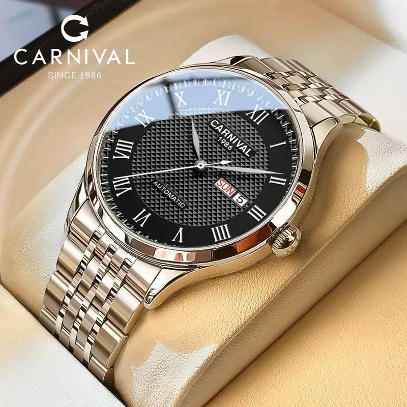 

CARNIVAL Watch for Men Luxury MIYOTA Automatic Mechanical Watches Sapphire Crystal 3ATM Waterproof Date Wristatches Gift Reloj