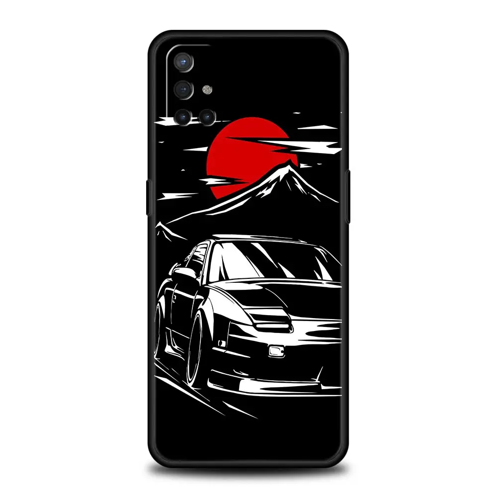 Фото Японские спортивные автомобили JDM, мужские модели для OnePlus Nord CE 2 9 8 7 7T 10 Pro 9RT 9R 8T Nord N100 N200 N10, мягкий черный Чехол №2