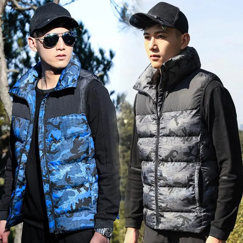 

Outdoor Smart Heating Clothing USB Heating Vest Back Heat Against The Cold Winter Warm Waterproof Coat Camouflage Denim Jackets