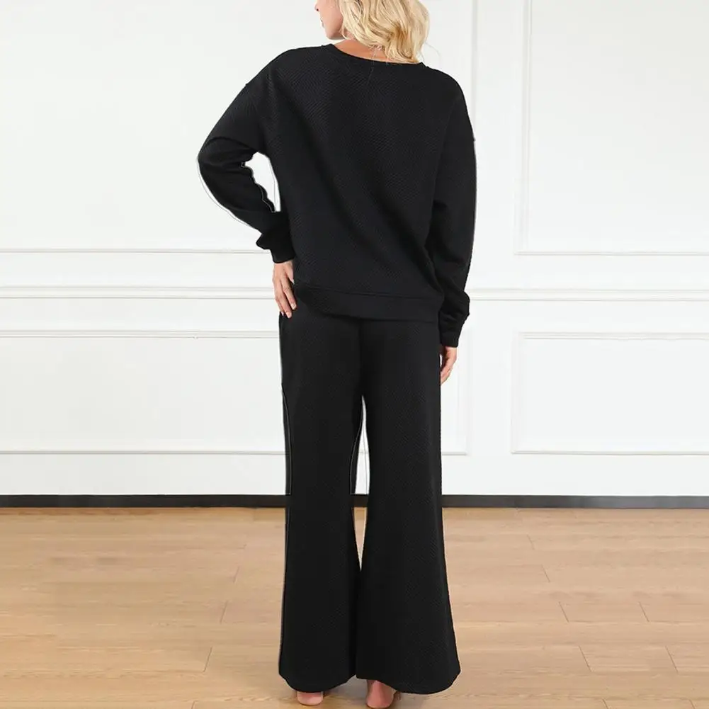 Женский свободный костюм женский однотонный спортивный свитшот комплект