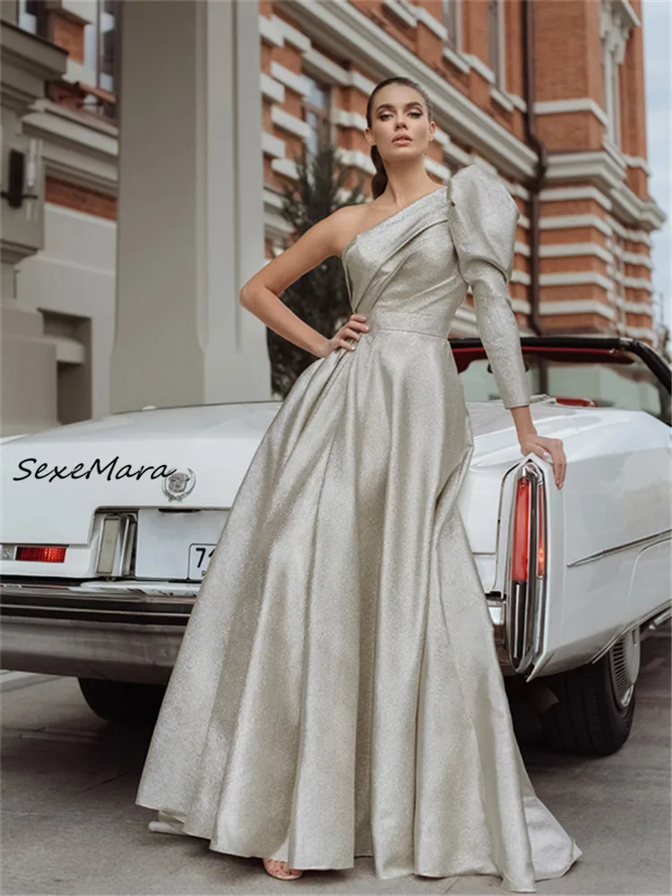 

One Shoulder Women Dress Vintage Luxury 2022 Summer Maxi Dress for Women