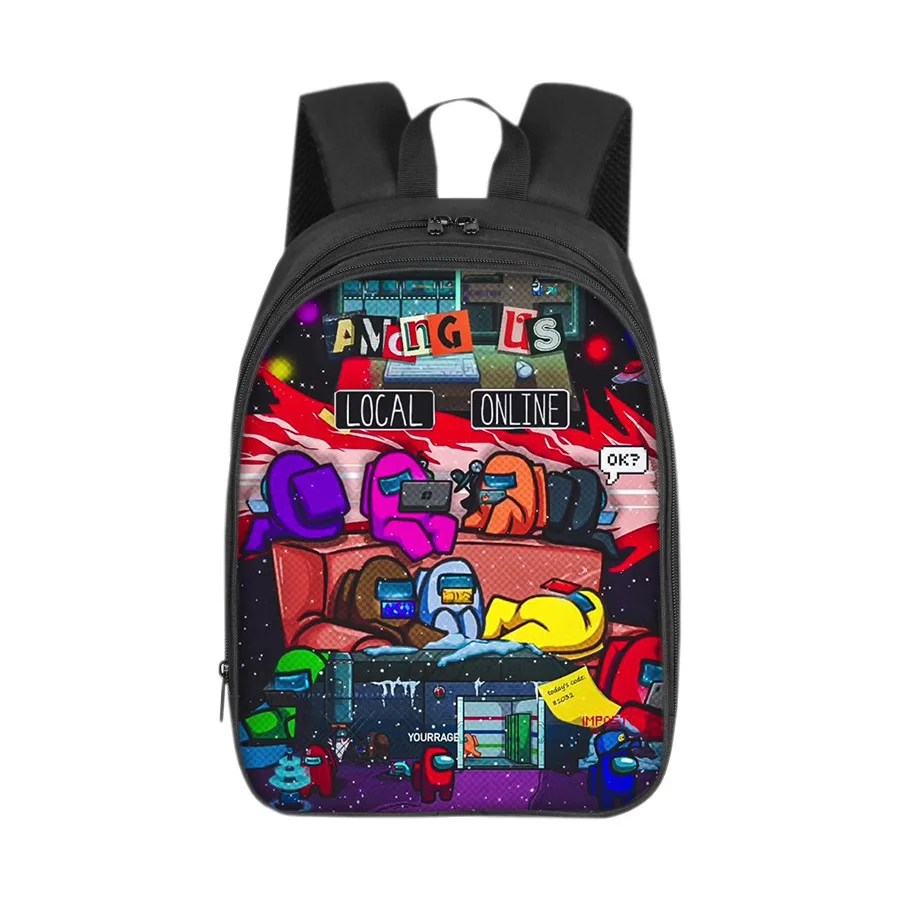 

Among Us Kindergarten School Bag Children's Cartoon Backpack Primary and Secondary School Students Backpack Single Double Layer