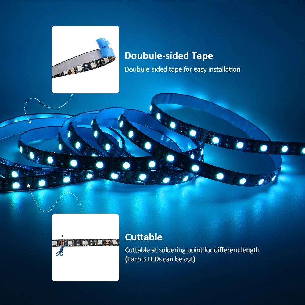 Светодиодная ленсветильник RGB 5050 12 В 4 контакта