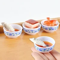 1pc simulation food blue and white bowl props food decorations blue and white bowl food food model