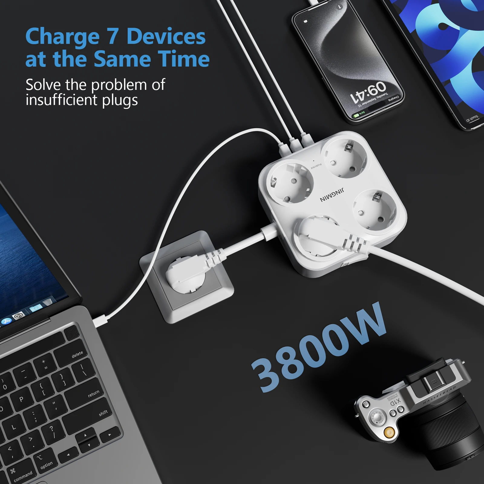 Розетка стандарта ЕС Южной Кореи устройство для быстрой зарядки с 4 розетками