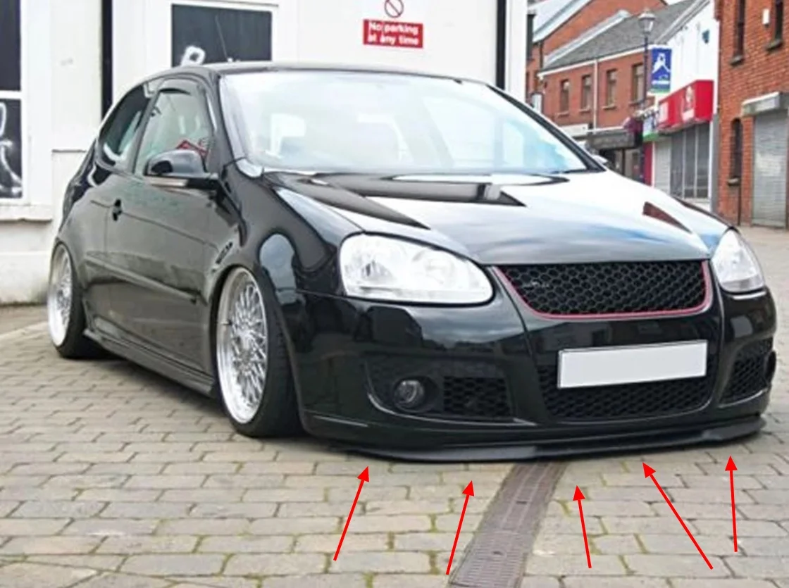 3 шт. Универсальные Передние бамперы для VW Volkswagen Golf GTI R32 Jetta MK5 CUPRA|Амортизаторы| |