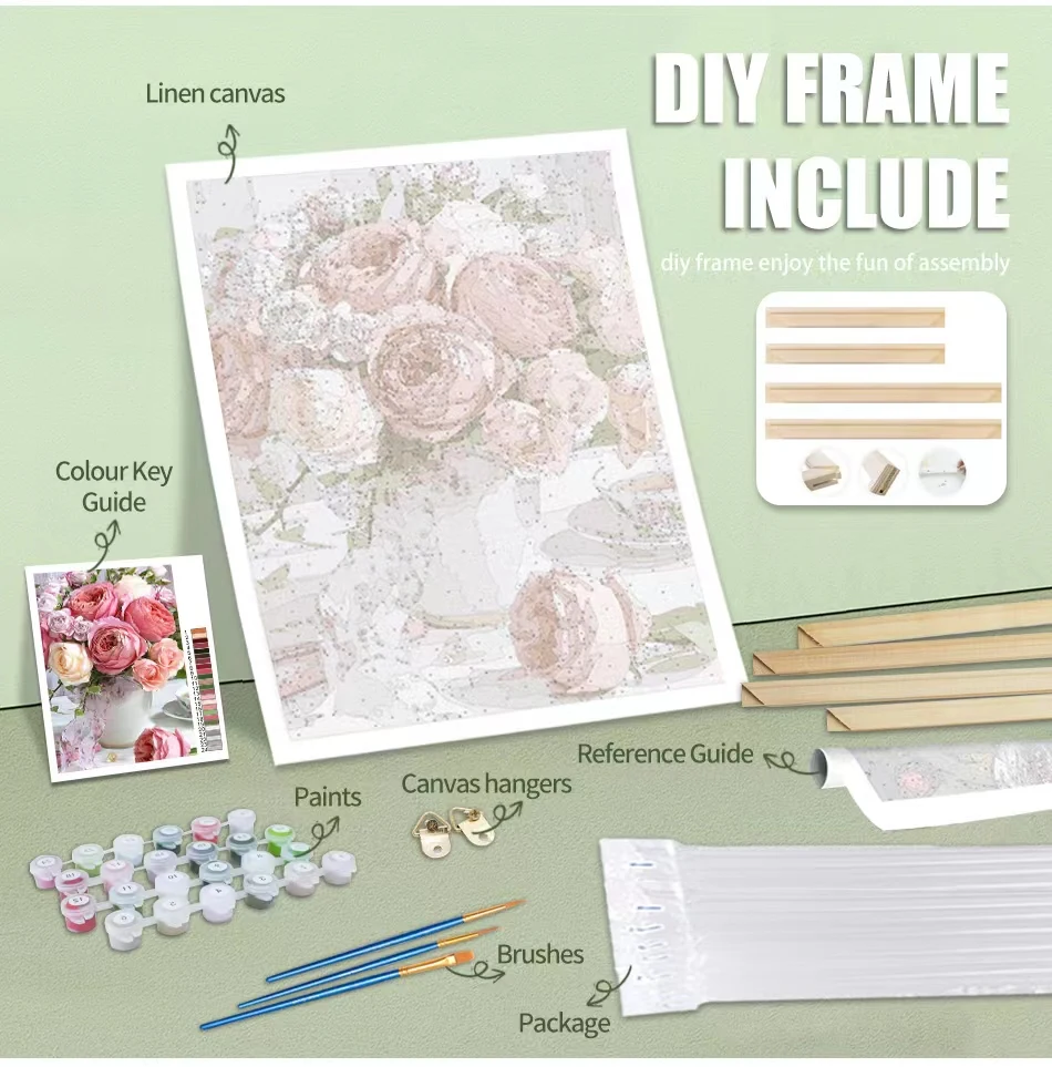 Hamlet картина по номерам Абстрактные люди синие 40х50см холсте краска для ткани на