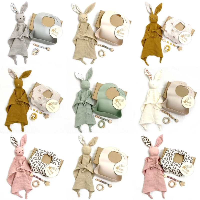 Baby Bath Toy Set Wooden Rattle Bracelet Silicone Chewing Ri