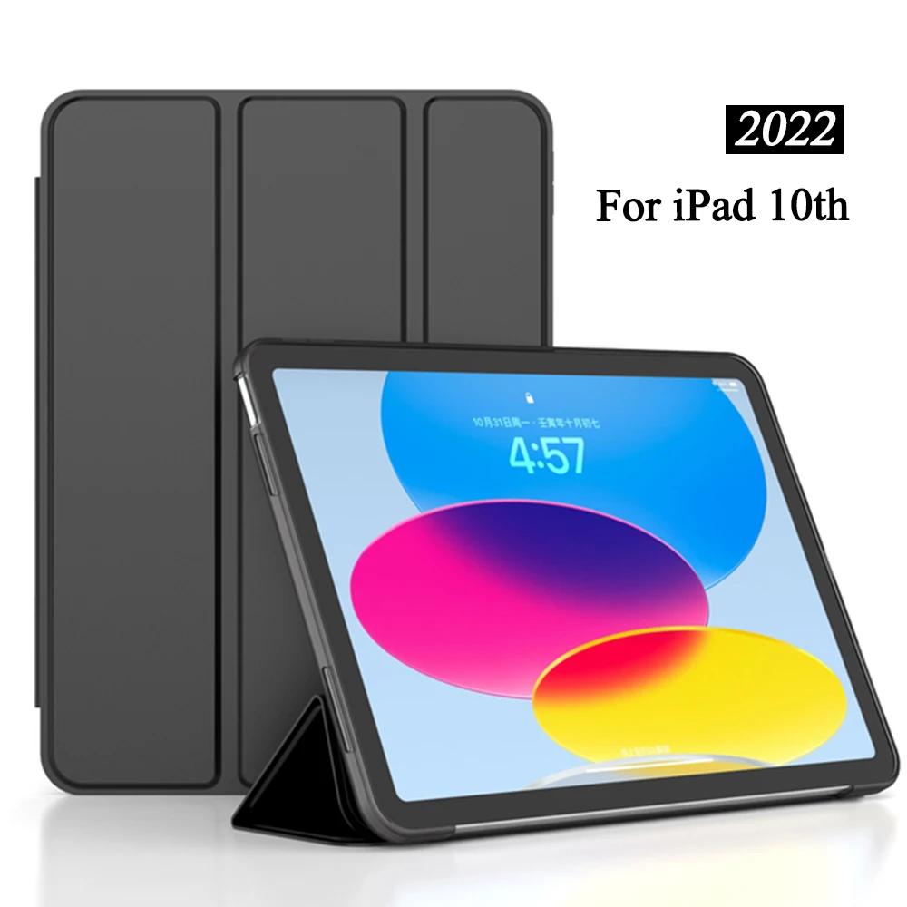 

Тонкий защитный чехол-подставка для iPad 10 поколения, 2022 дюйма, 10,9 дюйма, с мягкой задней крышкой для iPad (2022) 10 10,9 A2757 A2777