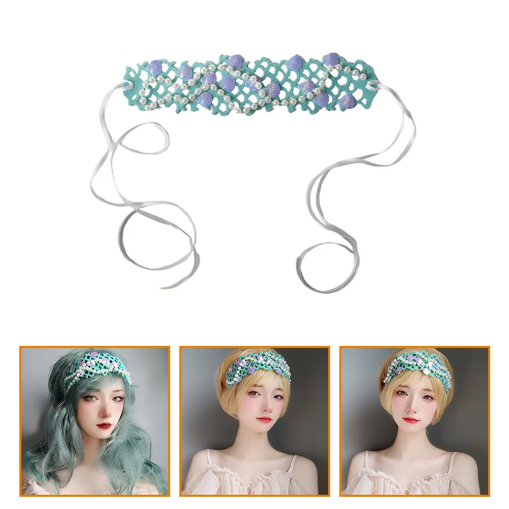 

Shell Headband Beach Shell Hairband Pearl Headdress Wedding Bridal Hair Accessory