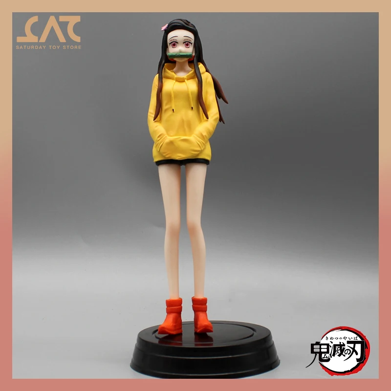 

19cm Demon Slayer Kamado Nezuko Anime Figure Gk Kimetsu No Yaiba Kawaii Action Figurine PVC Statue Model Doll Collection Gifts