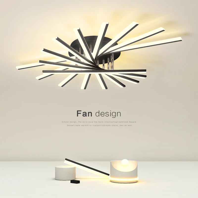 

Modern Indoor LED Chandeliers Lighting for Study Living Room Bedroom Lamps Gold/Black/White Lustre Lights Fixtures 110-220V