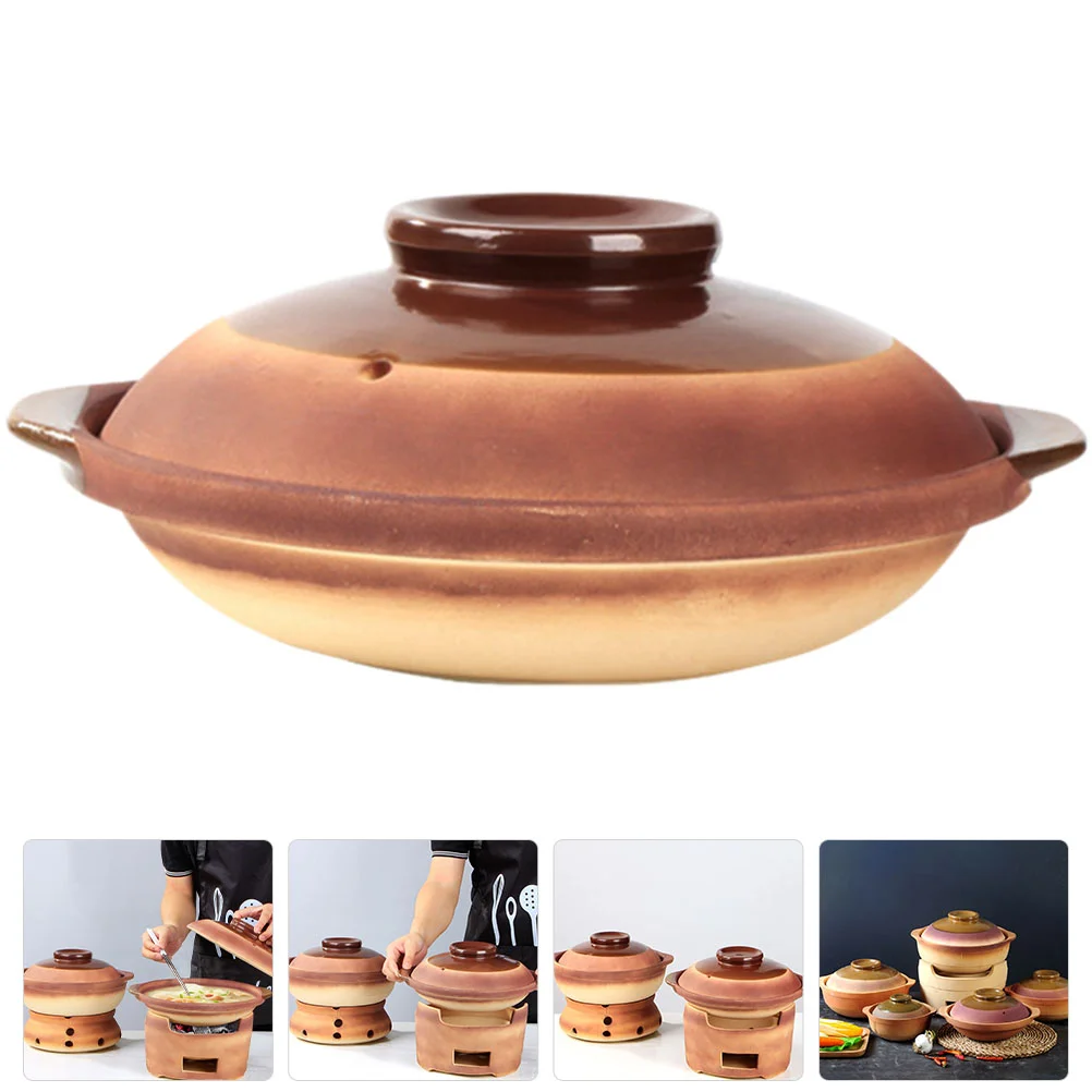 

Clay Pot Cooking Casserolepots Ceramic Cast Iron Frying Panlidstew Kitchen