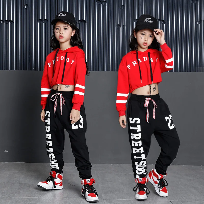 

Children's hip hop hip hop hip hop jazz dance performance costume modern dance performance Costume Suit Girls' hip hop hip hop