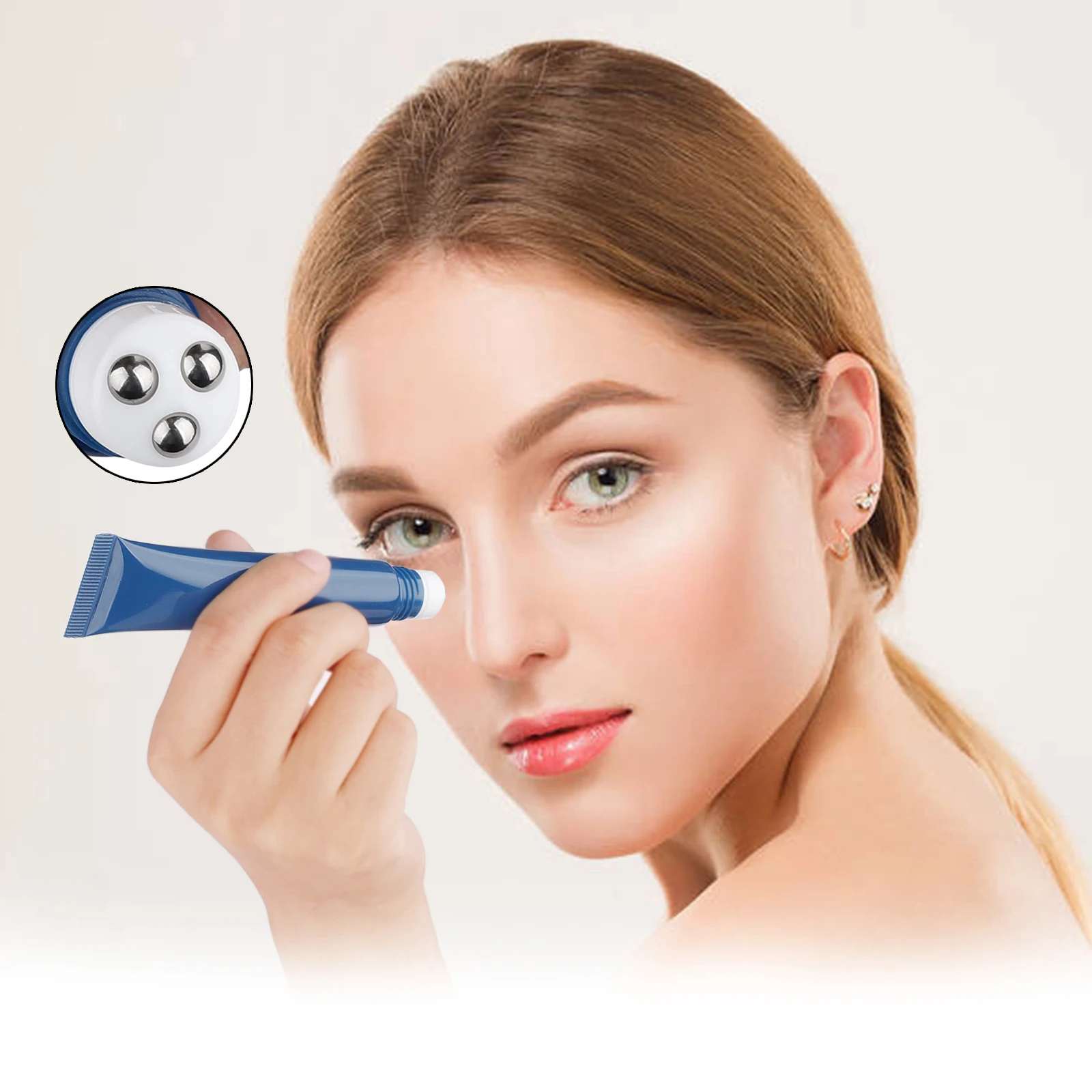 Пустой роликовый флакон для крема глаз косметический шланг ухода за кожей