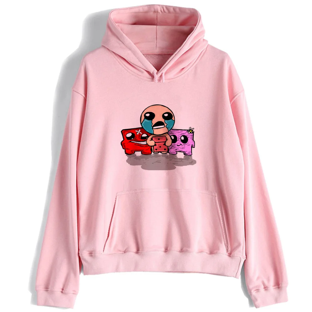 Фото Женская толстовка The Binding of Isaac, кавайный стиль, мода Y2K 2000-х, зимняя, теплая, повседневная, с карманами. №1