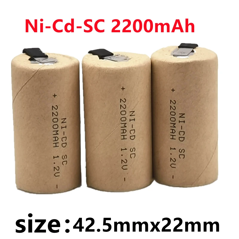 

100% original SC 2200mAh 1.2V Ni-MH rechargeable battery suitable for vacuum cleaners, electric drills, etc.+free shipping