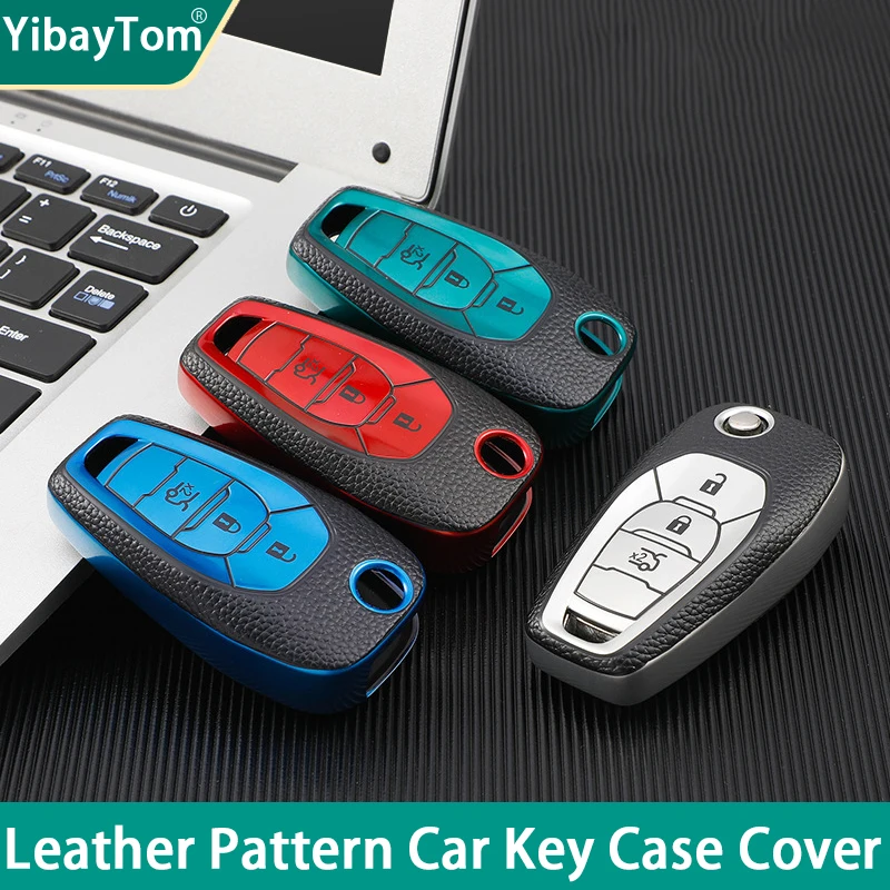 

Leather TPU Car Key Case Cover For Chevrolet Cruze Spark Camaro Aveo Volt Bolt Malibu Trax Remote Key Shell Holder Fob