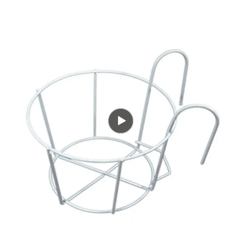 

Place Potted Plants With Meat Flower Rack Round Shelf Iron Railing Guardrail Potted Flower Balcony Hanging Basket