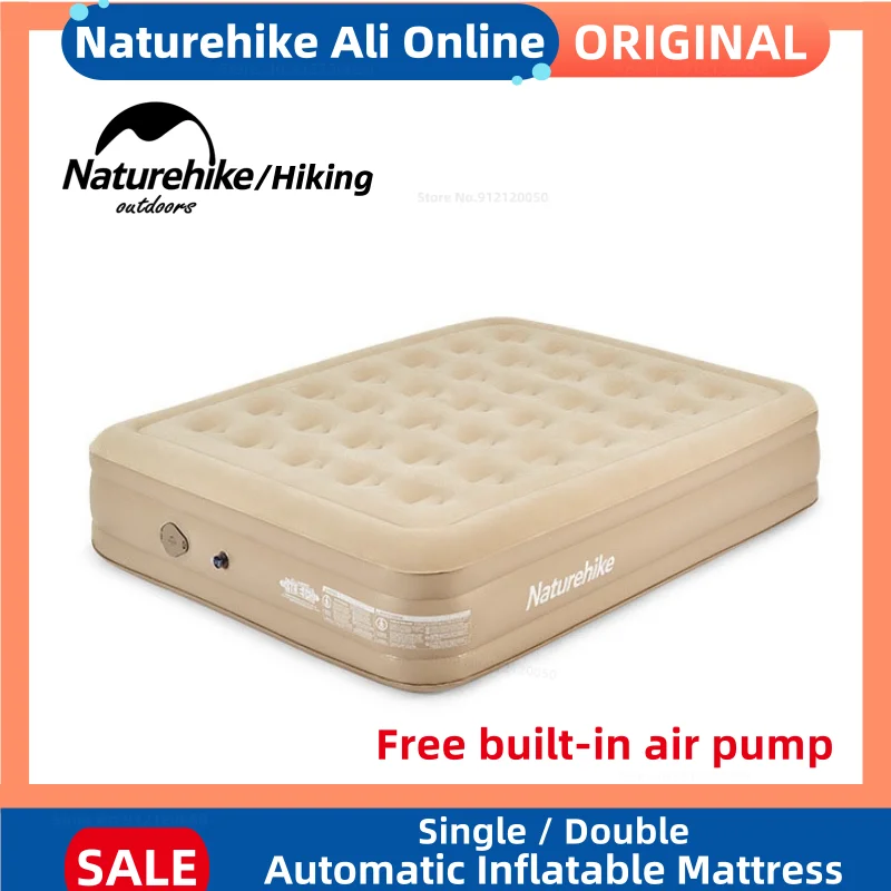 

Naturehike Self-inflating Comfort Camping Mattress Portable 1-2 Person Bed Outdoor Heighten Automatic Inflatable Air Mattress