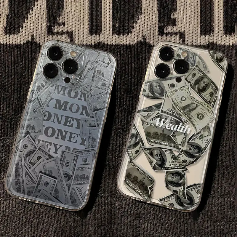 Новый модный прозрачный чехол в долларах США для Samsung A73 A72 A55 A52 A51 A50 A34 A35 A33 A32 A31 A30 A24