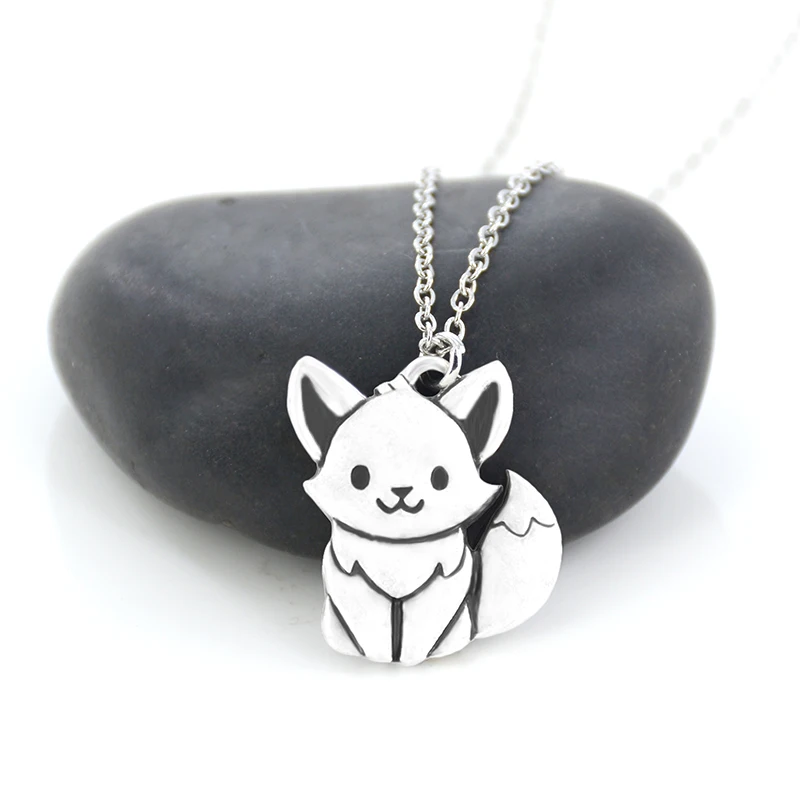 New Boho Cute Tiny Simple Fox Pendant Necklace For Women Stainless Steel Long Chain Animal Lover Choker Jewelry Gift | Украшения и