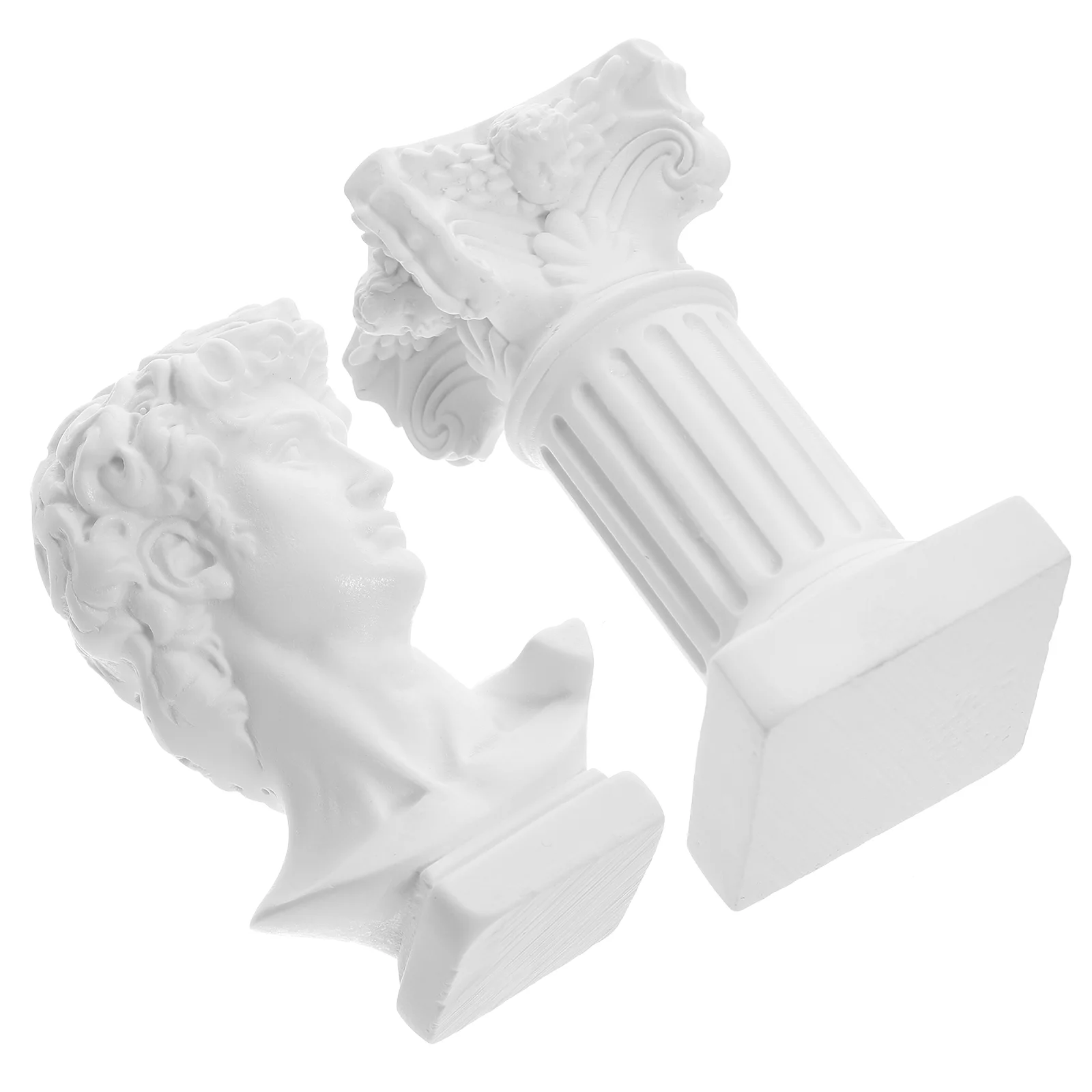 

Vintage Decor Statue Ornaments Resin David Figurine Exquisite Greek Crafts 13.5X3.2X3.2CM Sculpture White Value Man
