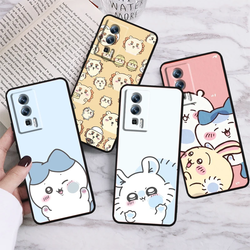 Chiikawa аниме милая для Xiaomi Redmi 9A 9C 9AT 10C 9 9T 10 12C 13C A3 12 K60 A1 K50 K40 искусственный черный
