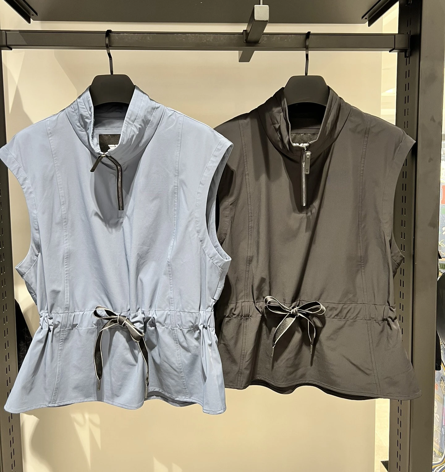 

Korean Golf Clothing Women's Early Autumn New Tank Top Half Zipper Sleeveless Sports Waist Vest Jacket