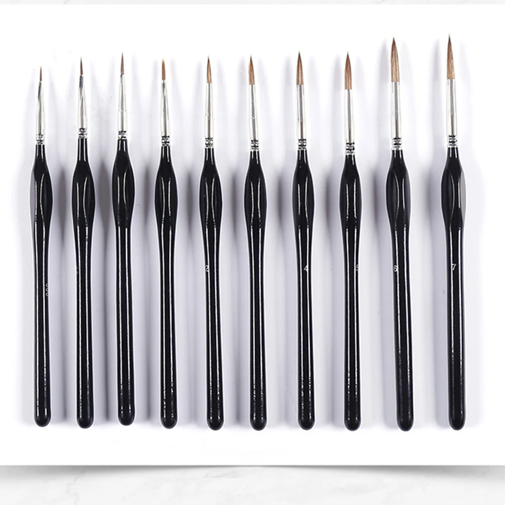 

Weasel hair Triangle birch rod fine nail art students special line drawing gouache color stroke oil brush 4colors hook line pen