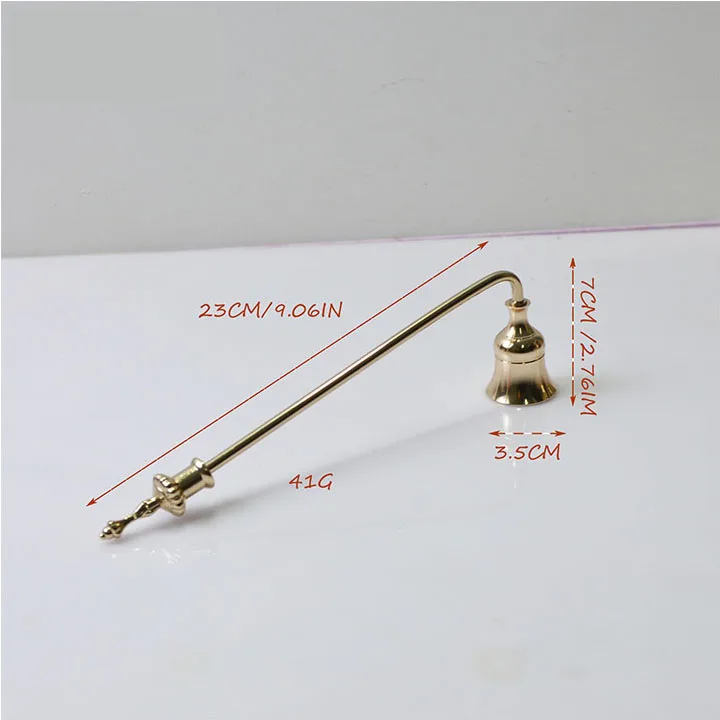 

Металлический затушиватель свечей золотого цвета