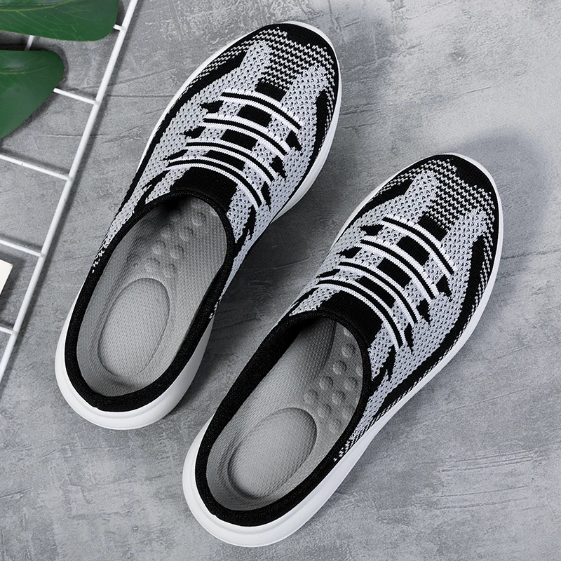 Women Winter Indoor House Slippers Female Mules Breathable Soft Home Half Shoes Fashion Female Casual Flats Shoes Mom