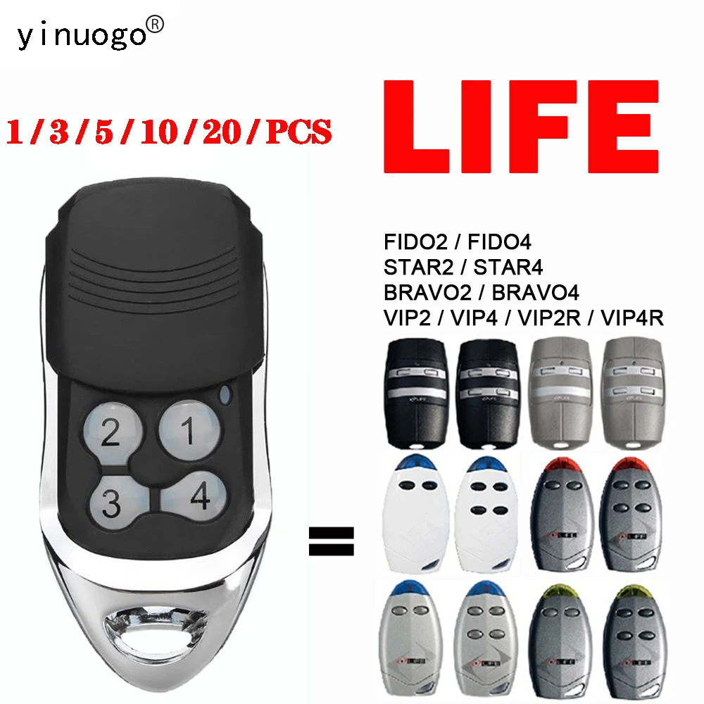 

1/3/5/10/20/шт. LIFE FIDO2 FIDO4 VIP2 VIP4 VIP2R VIP4R STAR2 STAR4 BRAVO2 BRAVO4 дубликатор дистанционного управления гаражной дверью 433,92 МГц