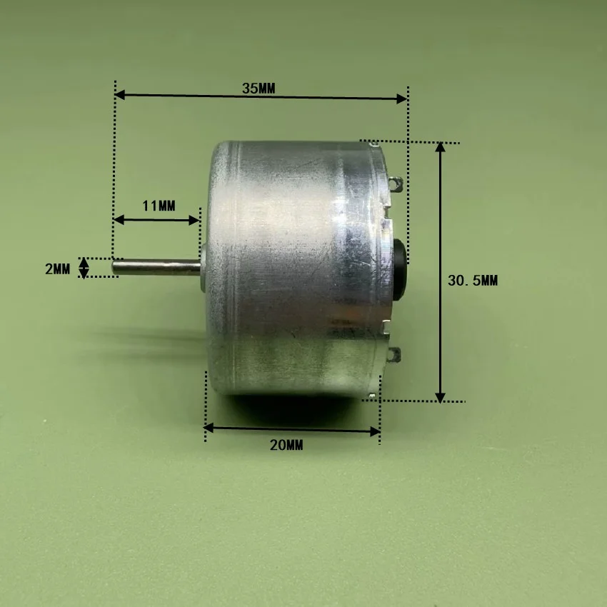 Микро-бесшумный двигатель MITSUMI, 20 мм * 30,5 мм, 5100 об/мин, высокоскоростной вал 2 мм для подметания, робот-увлажнитель, ароматическая машина, сигнализация