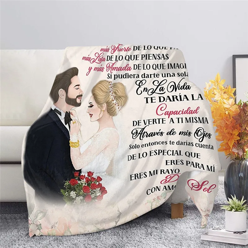 Тонкое Флисовое одеяло TOADDMOS A mi Esposa Esposo Manta Love Air Mail для жены и мужа подруги подарок